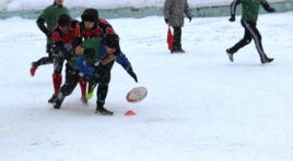 В Североморске прошёл первый турнир по снежному регби