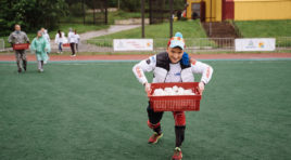 На летних играх юкигассен в Кировске было заготовлено около семи тысяч снежков