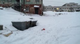 Из-за снегопада вывоз мусора во многих дворах Мурманска временно затруднен