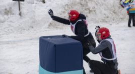 Снежный бой в Мурманске